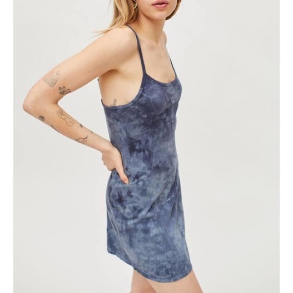 BILLABONG Easy On Me Tie-dye Mini Dress In Charcoal - Picture 3 of 9